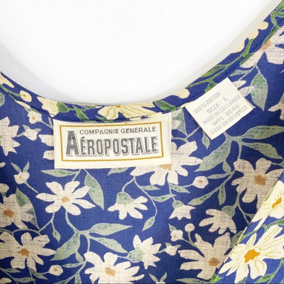 Vintage Aeropostale Y2K 90s flower power Hippie Maxi Dress Floral Dainty Floral - Picture 4 of 5